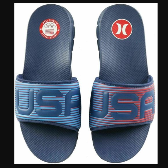 Hurley Shoes Hurley Olympics Fusion Slide Sandals Team Usa 4 Poshmark